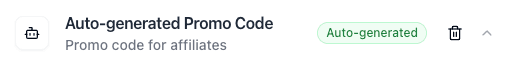 Generated coupons list